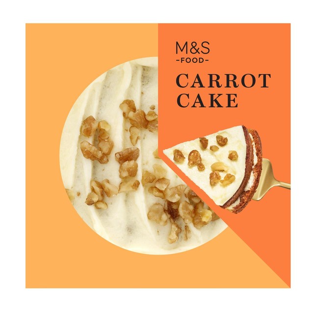 M&S lightly spiced carrot cake 410g, imported from the UK