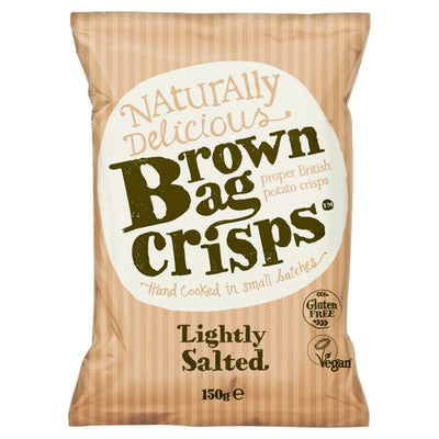 Brown Bag Lightly Salted Hand-Cooked Potato Crisps 150g