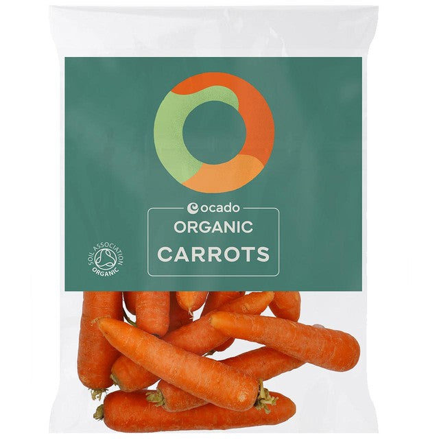 Ocado organic carrots 750g, imported from the UK