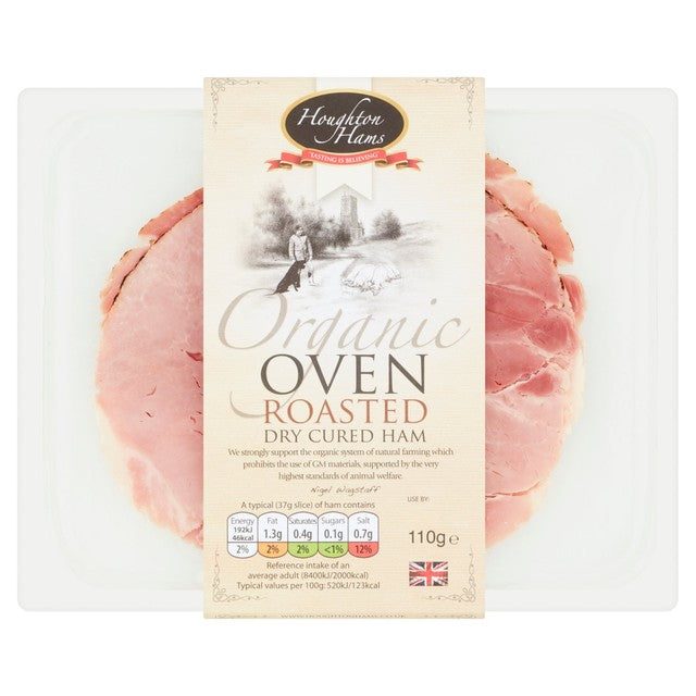 Houghton organic oven roasted dry cured ham 110g, UK version
