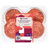 Ocado gluten free beef burgers 454g, imported from the UK