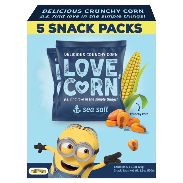 Love Corn Sea Salt corn snacks 100g multipack, UK version