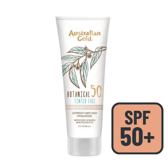Australian Gold SPF 50 tinted sunscreen for fair skin 89ml - British product