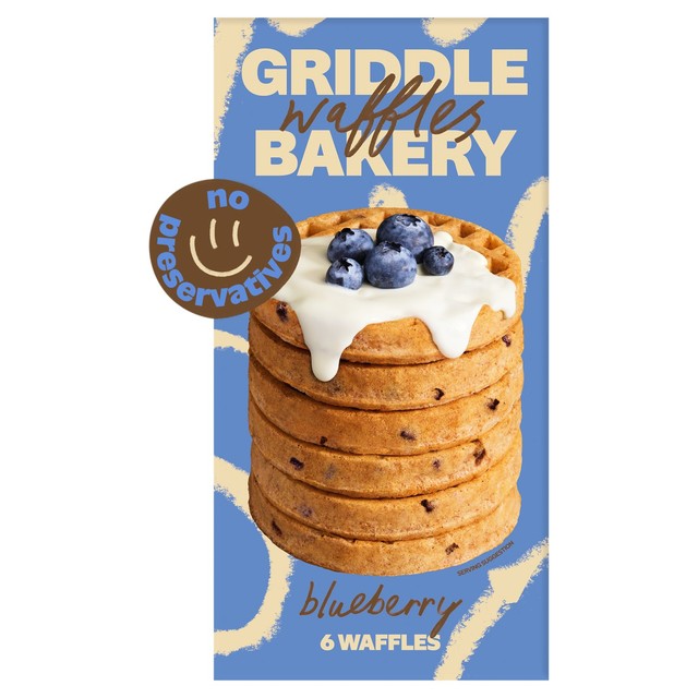 Griddle Bakery Blueberry Wholegrain Toaster Waffles 200g, UK version