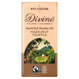 Divine Dark Chocolate Hazelnut Truffle Bar 90g - British product