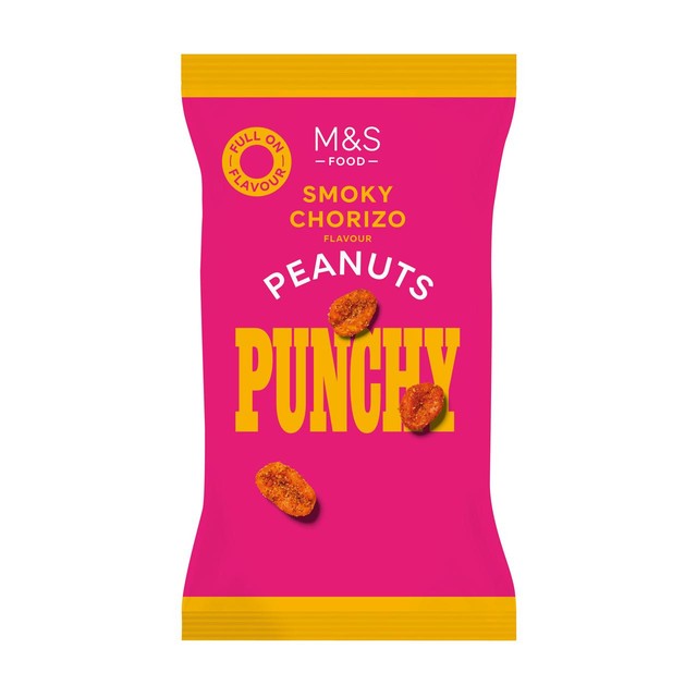 M&S smoky chorizo peanuts 200g, imported from the UK