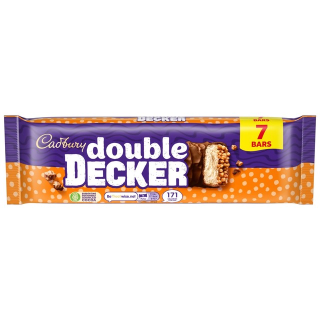 Cadbury Double Decker chocolate bar multipack 7 x 38g - British product