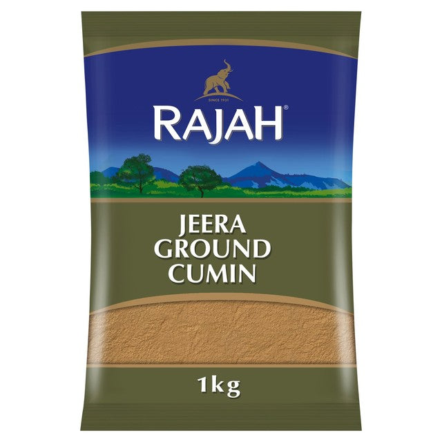 Rajah ground jeera cumin powder 1kg, imported from the UK