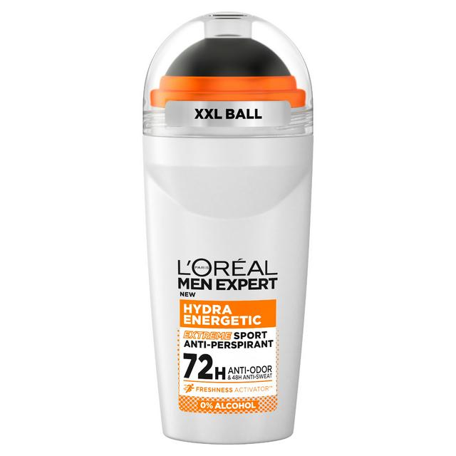Men's Roll-On Anti-Perspirant Deodorant, 72H Anti-Odour, 48H Anti-Sweat, Alcohol-Free, 50ml