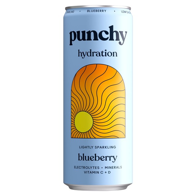 Punchy Blueberry hydration drink 330ml, imported from the UK