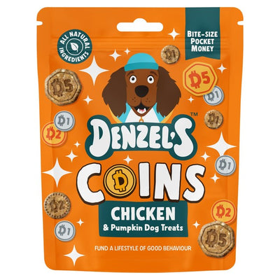Denzel's Coins Chicken & Pumpkin Soft-Baked Dog Treats 90g