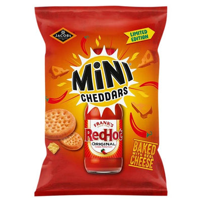Jacob's Mini Cheddars Franks RedHot Original Baked Snacks 150g