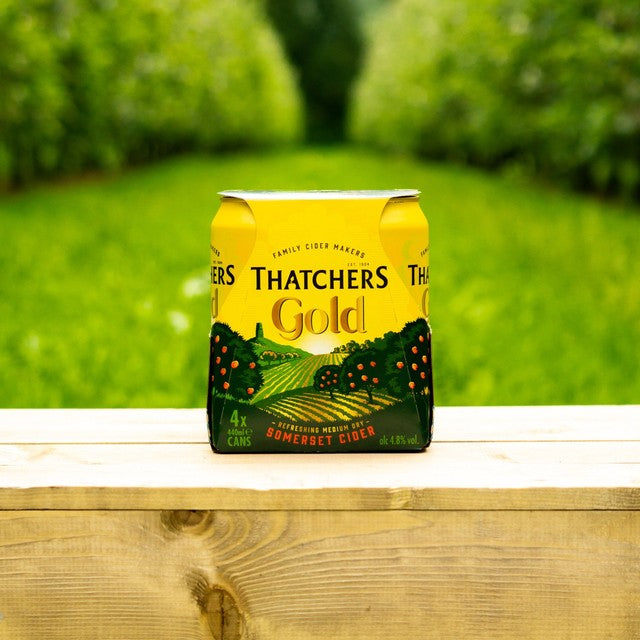 Thatchers Gold cider 4 x 440ml (British brand)