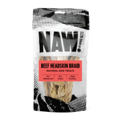 NAW Beef Braided Headskin Dog Dental Treat 100g