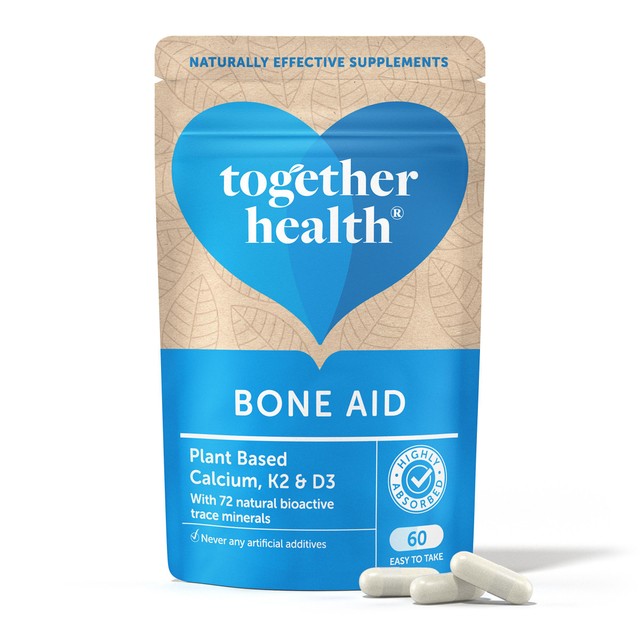 Together Health Bone Aid calcium D3 K2 supplement 60 capsules (British brand)