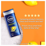 NIVEA MEN Power 3 in 1 shower gel 400ml, imported from the UK
