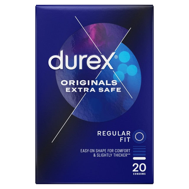 Durex Originals Extra Safe Condoms Regular Fit 20 Pack - British product