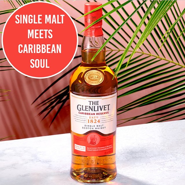 The Glenlivet Caribbean Reserve single malt Scotch whisky 70cl (British brand)