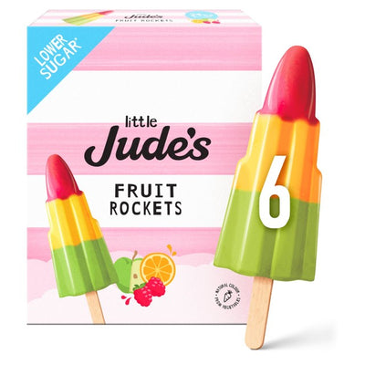 Fruit Juice Ice Lollies with Lower Sugar Content, 6 x 55ml Pack