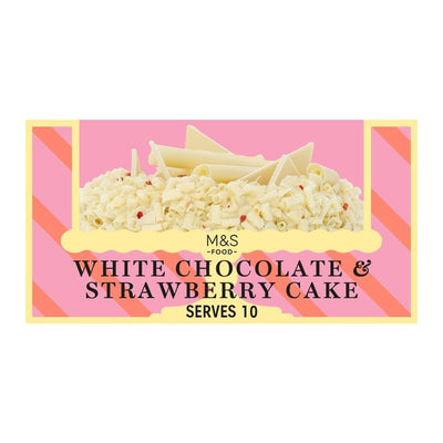M&S White Chocolate & Strawberry Sponge Cake 880g