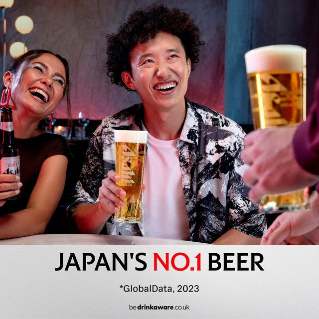 Asahi Super Dry beer 4 x 330ml bottles - British product