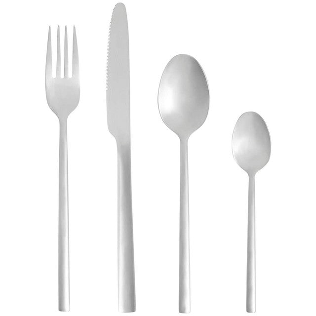 M&S Manhattan Brushed Silver cutlery set 16-piece, imported from the UK