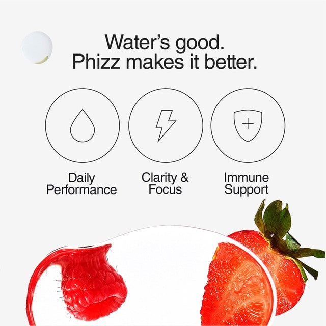 Phizz Mixed Berry hydration tablet 20 tablets, imported from the UK