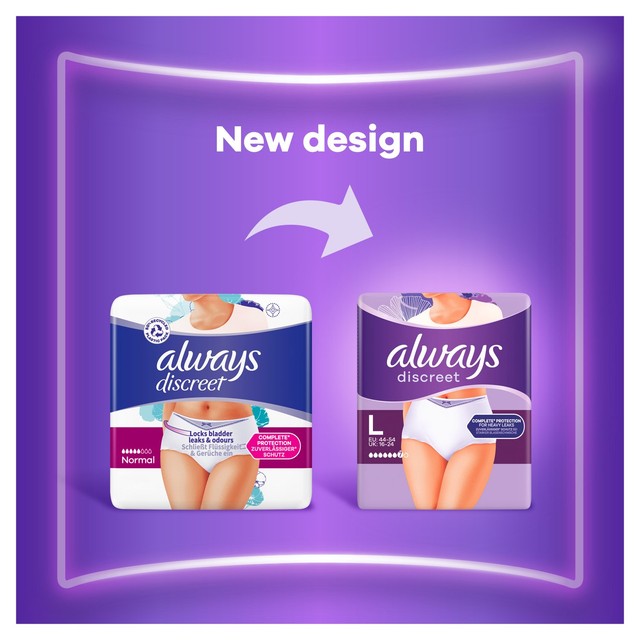 Always Discreet Heavy Adult Incontinence Pants Plus Medium - British product