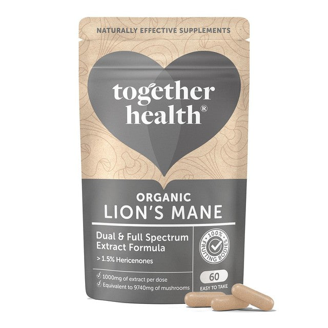 Together Health Organic Lions Mane supplement 60 capsules (British brand)