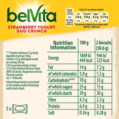Belvita Jordbær Yoghurt Duo Crunch Frokostkjeks