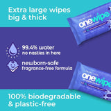 Mum & You OneWipe XL baby wipes 4 pack, imported from the UK