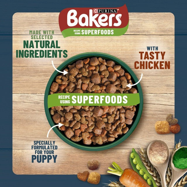 Bakers puppy chicken with vegetables dry dog food 2.85kg - British product