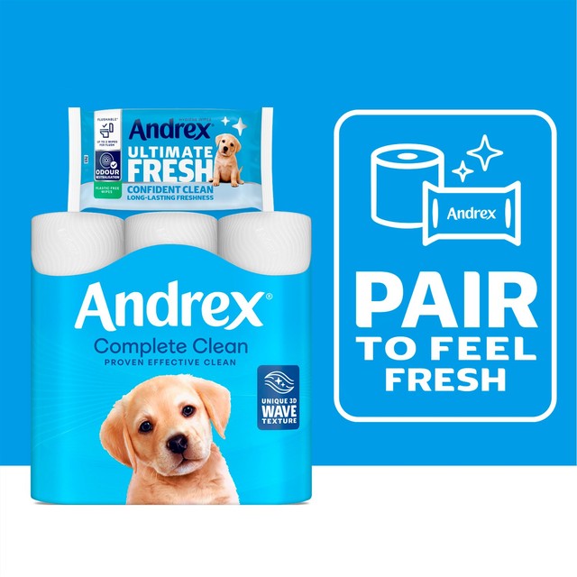 Andrex Ultimate Fresh Odour Control toilet wipes 36 pack - British product