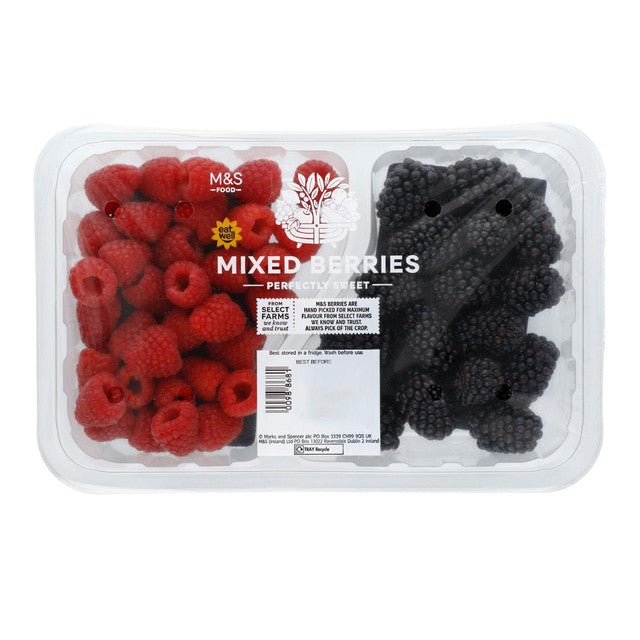 M&S mixed berries 400g, imported from the UK