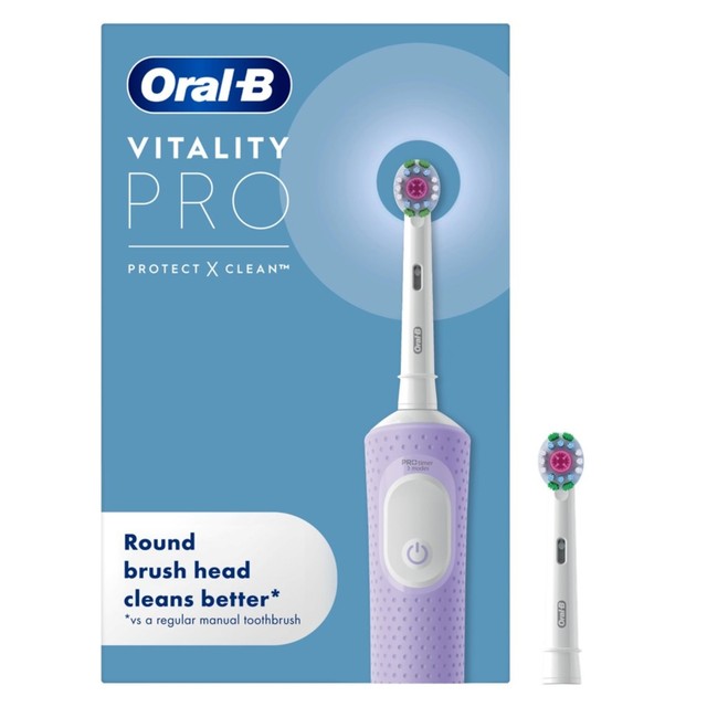 Oral-B Vitality Pro Lilac electric toothbrush, imported from the UK