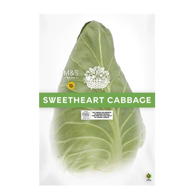 Packaged M&S Sweetheart Cabbage, imported from the UK