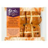 Sainsburys Chocolate  Salted Caramel Hot Cross Buns Taste the Difference x4 280g