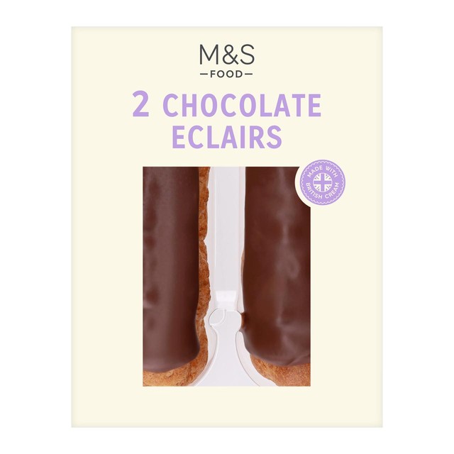 M&S chocolate éclairs 150g, imported from the UK