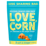 Love Corn Salt & Vinegar Crunchy Corn 115g, imported from the UK