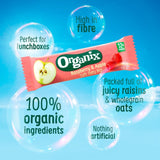 Organix strawberry apple soft oaty bars 6x23g , imported from the UK