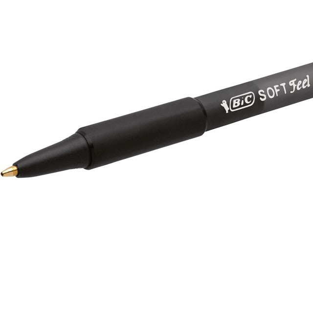 BIC soft feel retractable ballpoint pens black pack of 5 - British product