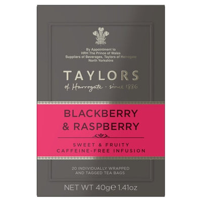 Taylors Blackberry & Raspberry Herbal Infusion Teabags 20 Pack