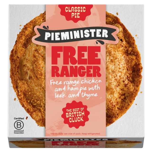 Pieminister pie with chicken, ham and leek 255g, imported from the UK