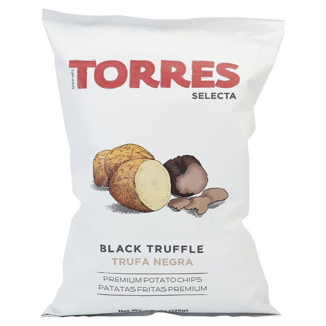Torres black truffle potato crisps 125g - British product