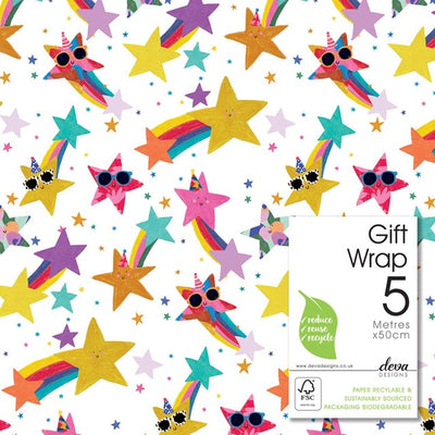 Deva Designs Shooting Stars Gaveinnpakningsrull 5m