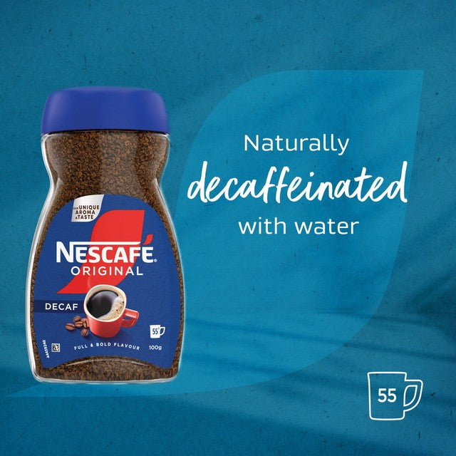 Nescafe Original Decaffeinated Instant Coffee 100g, imported from the UK
