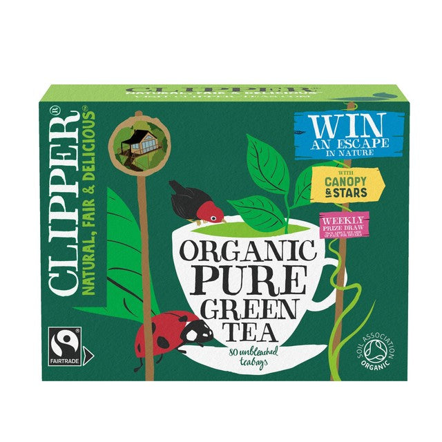 Clipper Pure Green Tea Bags 80 Count - British product