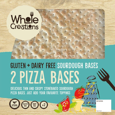 Wholecreations Gluten Free Stonebaked Pizza Bases 2 x 185g