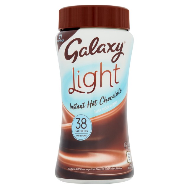 Galaxy Light hot chocolate powder 210g jar, UK version