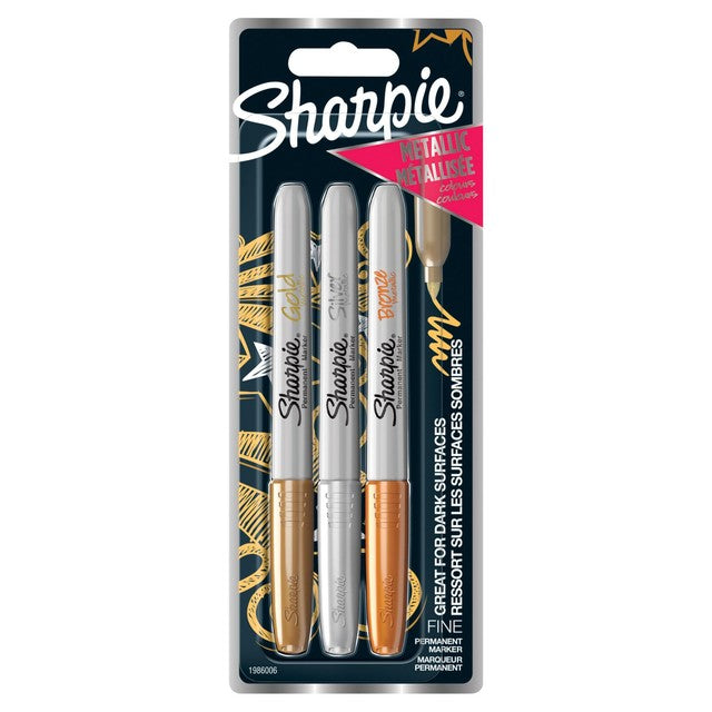 Sharpie Metallic Permanent Markers 3 Pack (British brand)
